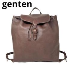 [美品]genten リュック　バックパック　オールレザー　スクエア　2way 大人に似合う本革リュック ～gentenの定番シリーズより