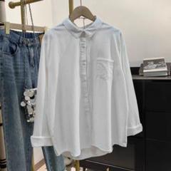 新品✨大人気❤️ゆったりシンプル　シャツ　オールシーズン　海外ガール風大人コーデ
