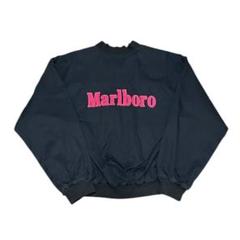 Marlboro リバーシブル ブルゾン 刺繍 M ブラック レッド - メルカリ