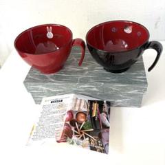 会津漆器 ペアお椀セット 新品 未使用品 夫婦お椀 2客 汁椀