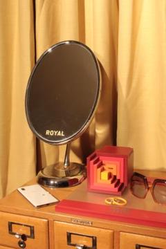 鏡 昭和レトロ ROYAL ミラー 非売品 什器 当時物 日本製