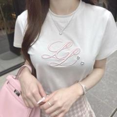 ルミニョン　Tシャツ lumignon ルミニョン ロゴtシャツ ピンク - メルカリ