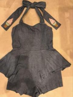 新品☆JARINKO×PJ☆デニム☆オールインワン☆ショートパンツタイプ☆ S☆