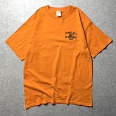 anvil 00s 半袖Tシャツ　両面プリント　スタッフT オレンジ　L