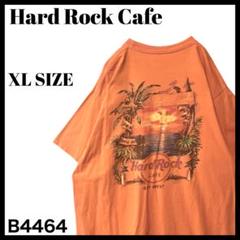 ハードロックカフェ キーウエスト バックプリント Tシャツ 海 オレンジ XL