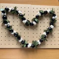 フラダンス　タヒチアン　レイ　ククイレイ　ピカケ　黒　ホワイト　カヒコ　1397