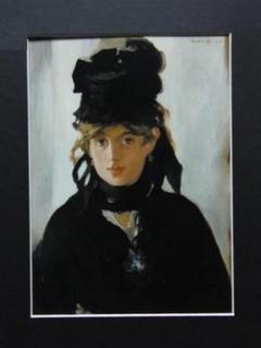 エドゥアール・マネ、【扇子を持つベルト・モリゾ】、希少な額装用画集より エドゥアール・マネ、【扇子を持つベルト・モリゾ】、希少な額装