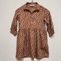 H&M ヒョウ柄長袖ワンピース 110cm