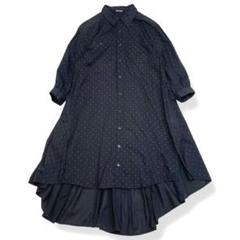 キャンディストリッパー ドット テールカット シャツワンピース 黒 サイズ1