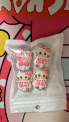 ペイントビーズ白猫4個入り カスタムボールペン