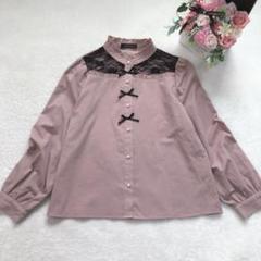チップクリップ 長袖ブラウス トップス リボン レース フリル ガーリー 可愛い
