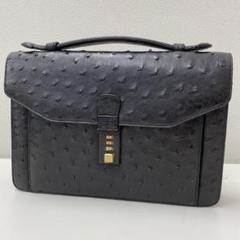 未使用✨ジョルジオバレンティ オーストリッチ セカンドバッグ 型押 ブラック 黒 Amazon | ミニセカンドバッグ ブラック 黒 オーストリッチ型押し