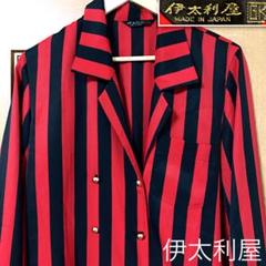 【今の時期に❗️】伊太利屋 オープンカラー シャツジャケット ダブル 日本製