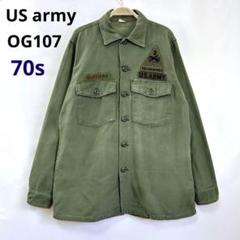 70s 米軍 OG107 ユーティリティシャツ ミリタリーシャツ S156