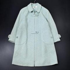 90s courreges ウールシルク ツイードコート ティファニーブルー 90s courreges ウールシルク ツイードコート ティファニーブルー