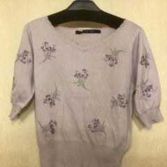an another angelus 花柄トップス　紫