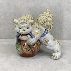 九谷焼　八幡窯　着物婦人　お多福　色絵　置物　高さ34cm 九谷焼 八幡窯 着物婦人 お多福 色絵 置物 高さ34cm