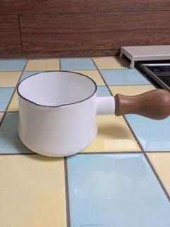 未使用品　DANSKダンスク　ホワイト　白　鍋　バターウォーマー　琺瑯　ホーロー DANSK - DANSK 片手鍋 ホワイト バターウォーマー 琺瑯 廃盤の