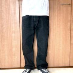 No.575/Levi's505/W36L32/ブラックデニム/ワイド/古着のサムネイル