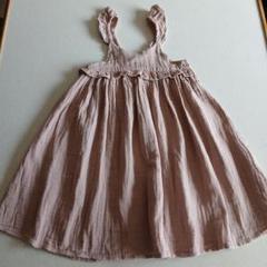 葡萄色のフリル付きジャンバースカート JAMIE KAY 4Y