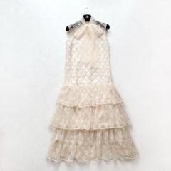 【LOULOU WILLOUGHBY】パピヨンフラワーチュールワンピース　リボン LOULOU WILLOUGHBY】パピヨンフラワーチュールワンピース リボン