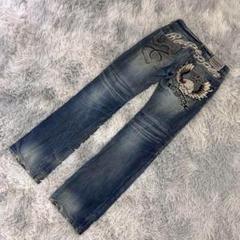 m4997【レッドペッパー】Y2K 刺繍デニム スキニーパンツ ストレッチ 27 m4997【レッドペッパー】Y2K 刺繍デニム スキニーパンツ