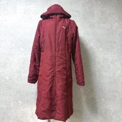 PUMA プーマ ベンチコート 赤 ロング ダウン 赤 ジッパー - メルカリ