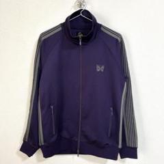 Needles トラックジャケットMブラックパープル ニードルス Needles 20AW 日本製 Track Jacket - Poly Smooth