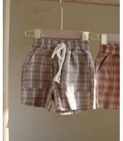 kokokids check half pants チェック　ハーフパンツ