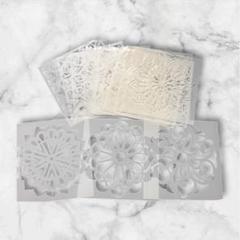 16枚セット プレート 製図用テンプレート 塗り絵(白い半透明 スタイルA)