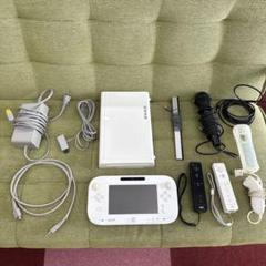 Wii U 本体 ホワイト 付属品セット　WiiU4本、Wii5本ソフト付き