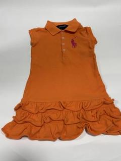 Ralph Lauren オレンジ フリル ワンピース 95