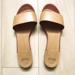 BALLY : size37. ベージュ/イエロー サンダル EVOL/イーボル】 ソフトスクエアサンダル IQ9564（イエロー