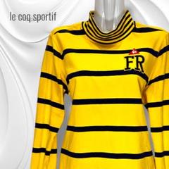 le coq sportif ストライプ モックネック長袖シャツ ボーダー L