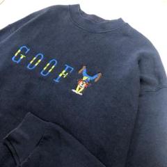 USA製 90's ディズニー グーフィー スウェット ネイビー メンズXL