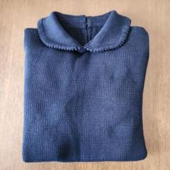 新品　SLOBE IENA ニット 紺　アイスコットン　綿　半袖ニット セール】アイスコットンVネックカーディガン（カーディガン