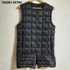 タイオン エクストラ ダウンベスト TAION® EXTRA 黒 M TAION EXTRA｜タイオン エクストラ |[MENS]CREW NECK INNER DOWN