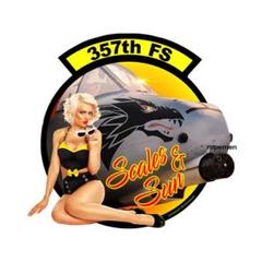 357th FS スカールズ・アンド・サン ステッカーのサムネイル