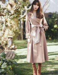 美品herlipto BeltedDress Trench Coat taupe Herlipto Belted Dress Trench Coat Taupe レディース