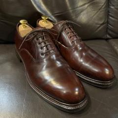 極美品MEERMIN レザーシューズUチップウィスキーコードバン7.5