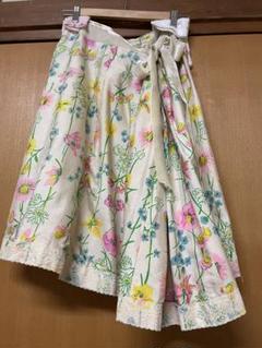 花柄　スカート　ヴィンテージレース　サイズM〜L