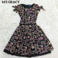 極美品 エムズグレイシー ロングワンピース ドレス 水玉 総柄 リボン 38 2025年最新】M'S GRACY レディース ロングワンピースの人気
