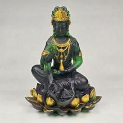 未使用　本翡翠　天然石　菩薩　仏様　除災　彫刻　ネックレス　鑑別書付２点付 未使用 本翡翠 天然石 菩薩 仏様 除災 彫刻 ネックレス 鑑別書付