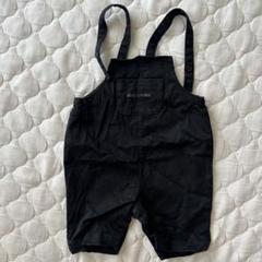COMME CA DU MODE ブラック　オーバーオール　サロペット 80