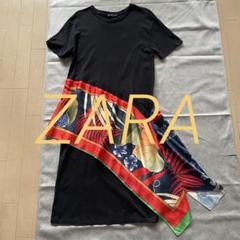 ✨タグ付✨ zara ザラ スカーフ付きショート丈ワンピース S 新品タグ付ZARA スカーフ付ショート丈ワンピース - メルカリ