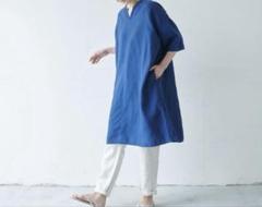 【美品】中川政七商店 強撚綿 ワンピース Aライン WEB限定】強撚綿のワンピース｜衣料品｜中川政七商店 公式サイト