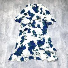 HaaDaforROSEBUD ワンピース 花柄 フリル裾 フェミニン