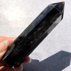 【残りわずか！虹入り！特大サイズ】最強魔除けパワー　天然石　モリオン　ポイント