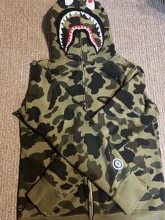 アベイジングエイプ　APE シャークパーカー　緑　M フランケンタグ アベイジングエイプ APE シャークパーカー 緑 M フランケンタグ