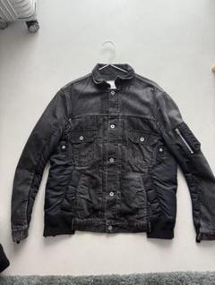 sacai ブラックデニム トップス　Lサイズ SACAI | ジーンズ ブラック メンズ | YOOX